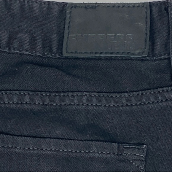 Express Jeans Womens Stella Skinny Leg Size 8R Black Dark Wash - Picture 4 of 15